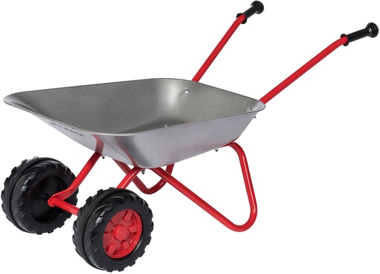 Carretilla Metalica Gris y Roja Dos Ruedas Juguete Rolly Toys Carretilla Metalica Gris y Roja Dos Ruedas Juguete Rolly Toys